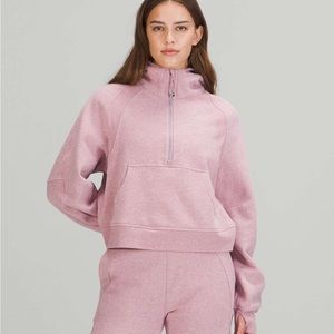 Lululemon Heathered Pink Taupe Scuba Half Zip